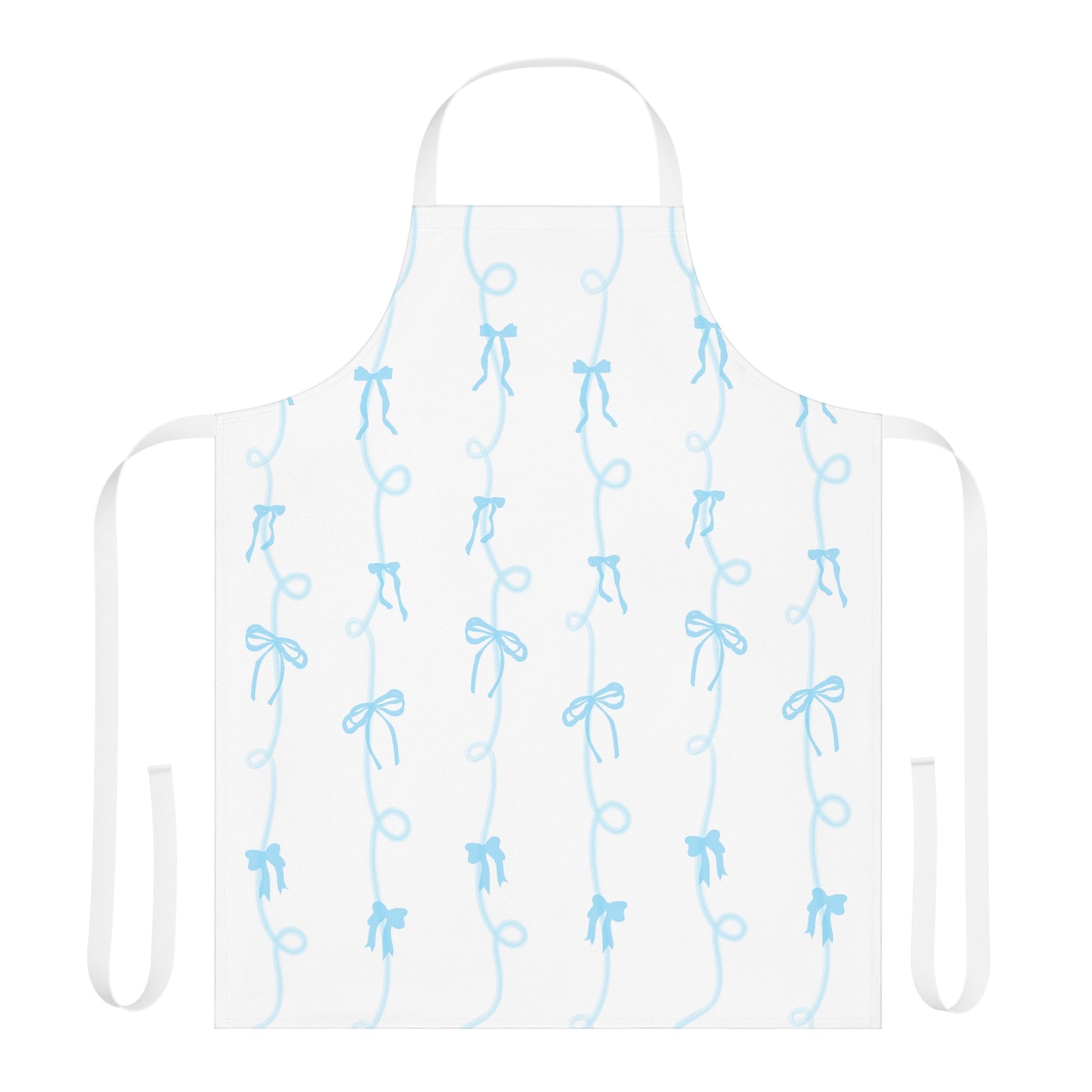 Coquette bow aesthetic Baby Blue Apron