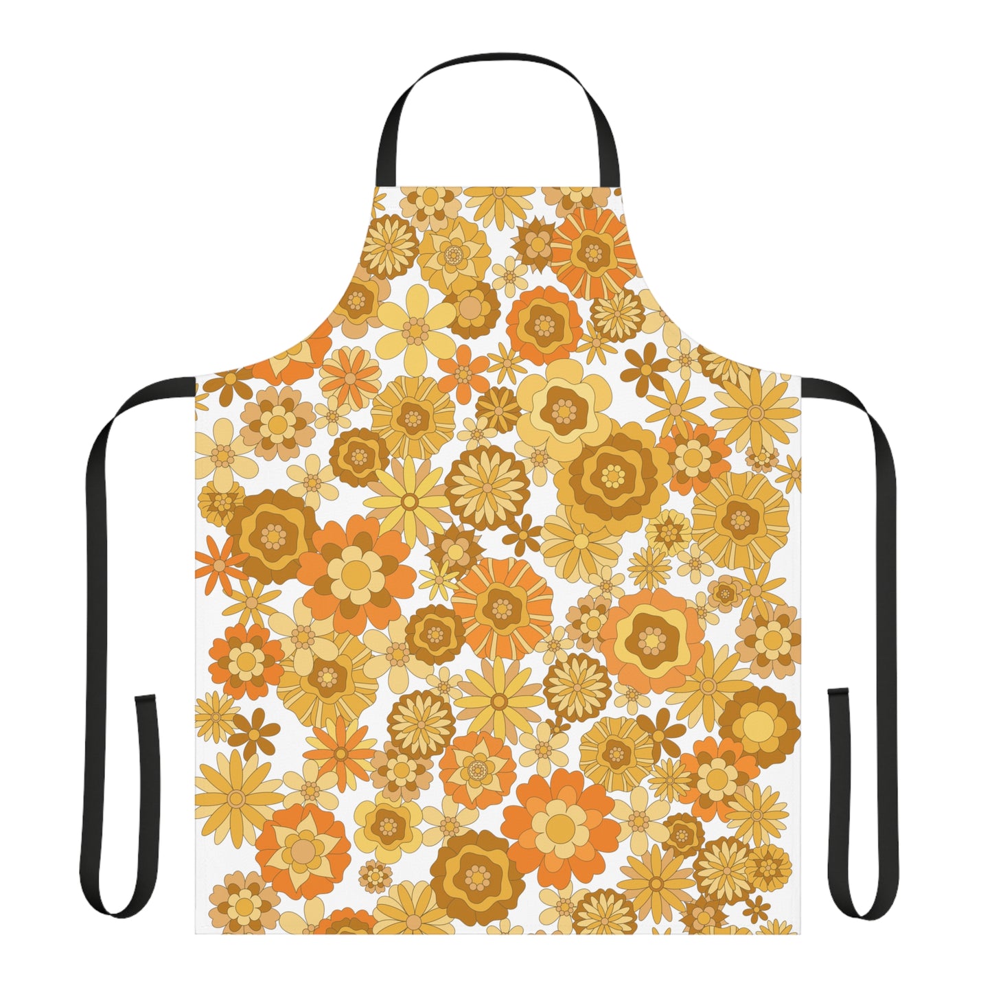 Groovy Retro 70s Vibe Flower Child Apron