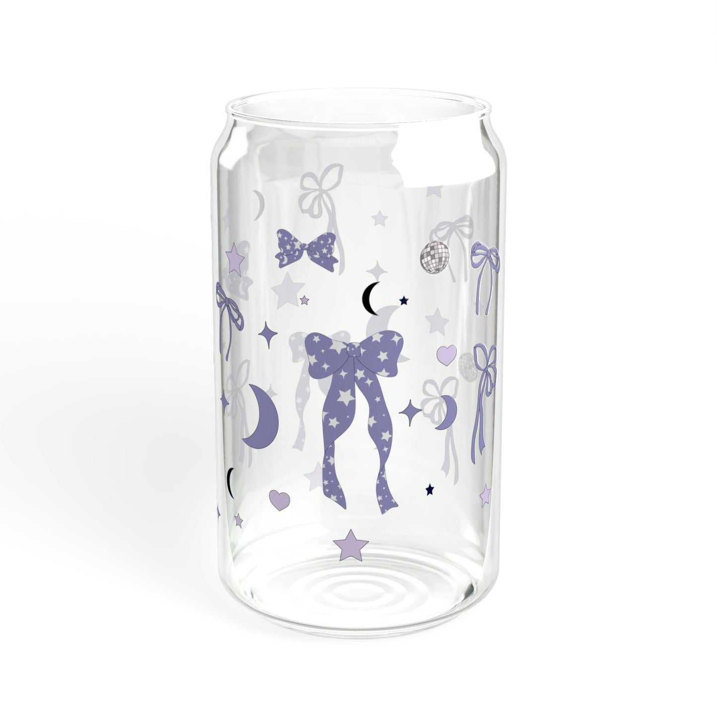 Moon Chid Aesthetic Girl Sipper Glass, 16oz