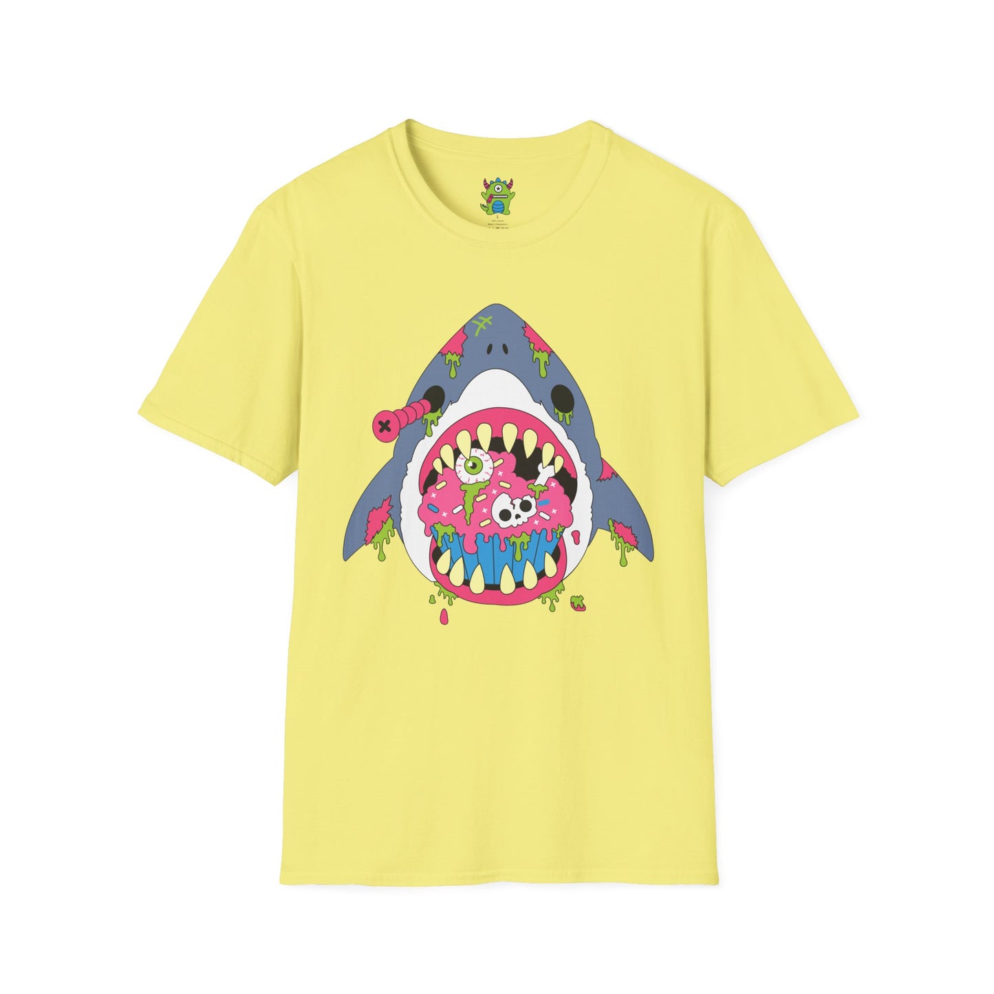 Zombie Shark Graphic Tee — Creepy Cute Monster Shark T‑Shirt
