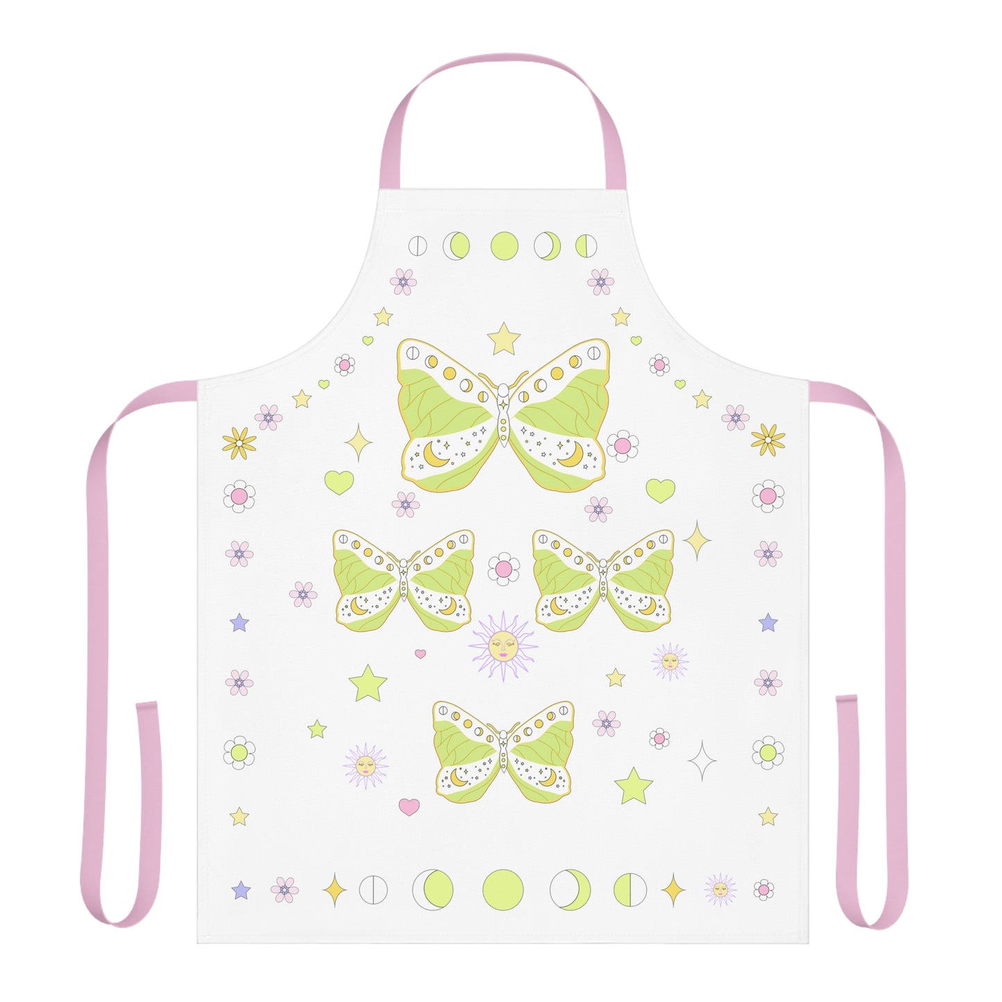 Pastel Grunge Boho Butterfly Apron