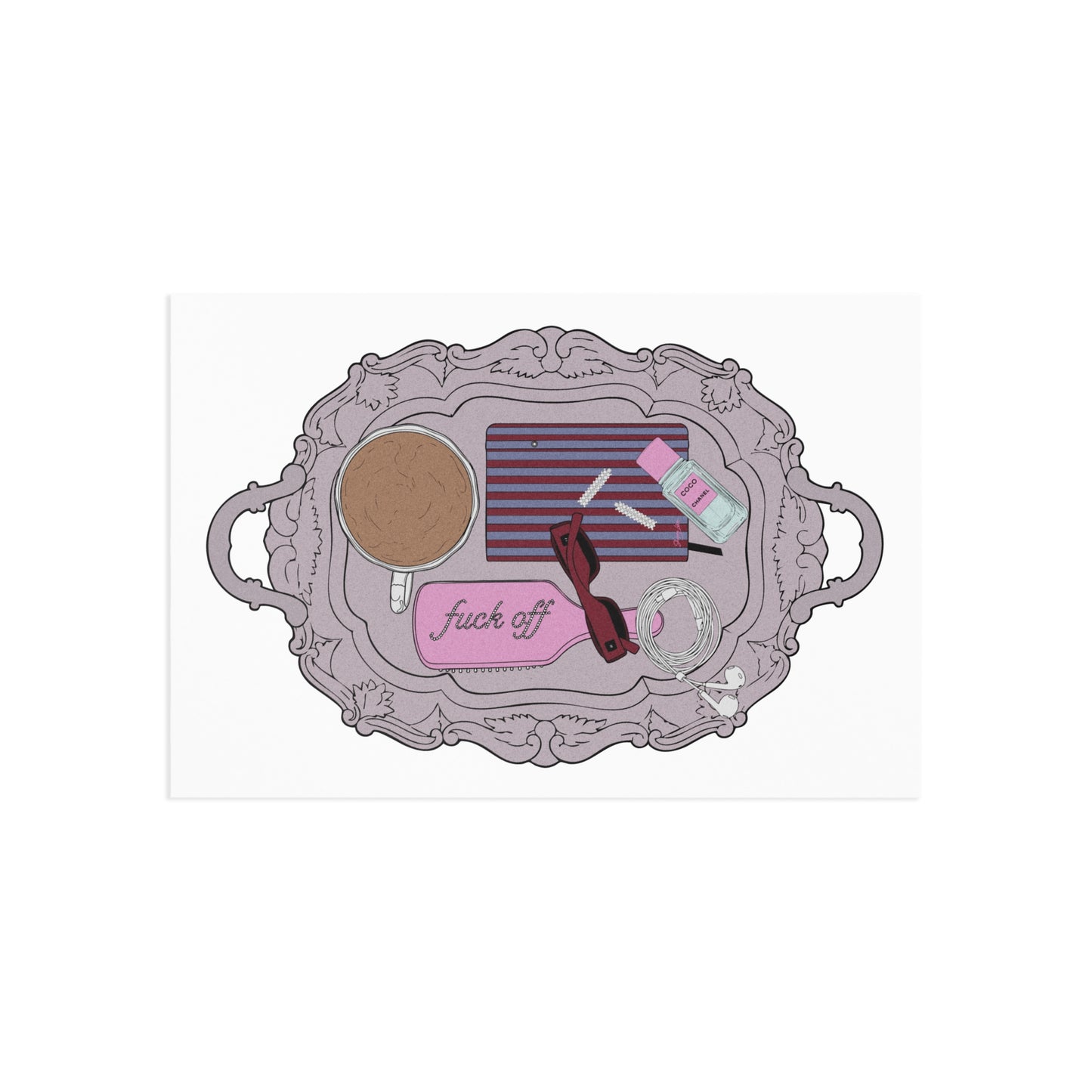 Morning Rituals Tray Postcard