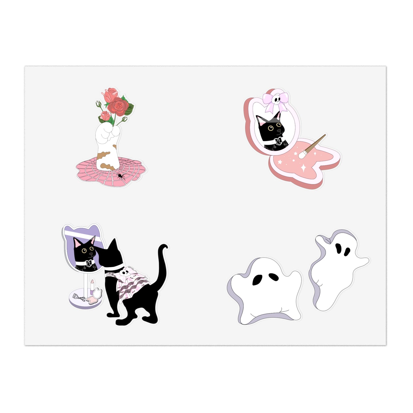 Pastel Goth Dinner Date Sticker Sheets