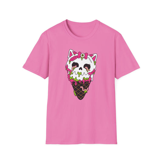 Melting Zombie Cat Ice Cream Unisex Cotton Tee (S–3XL)