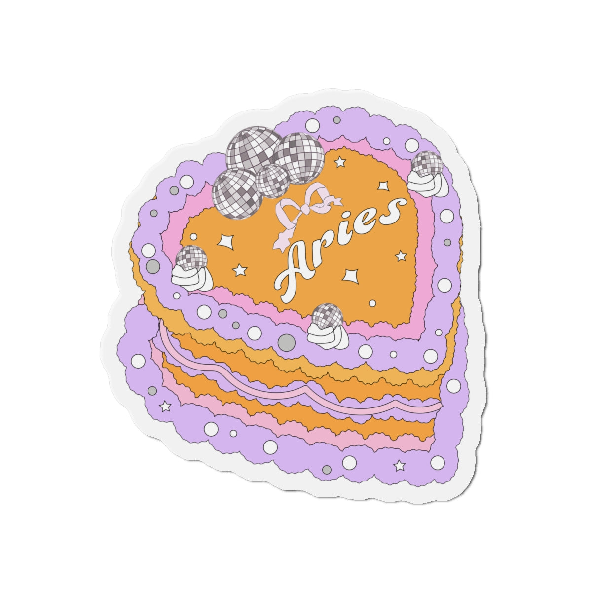 Zodiac Cake Series Aries Magnets