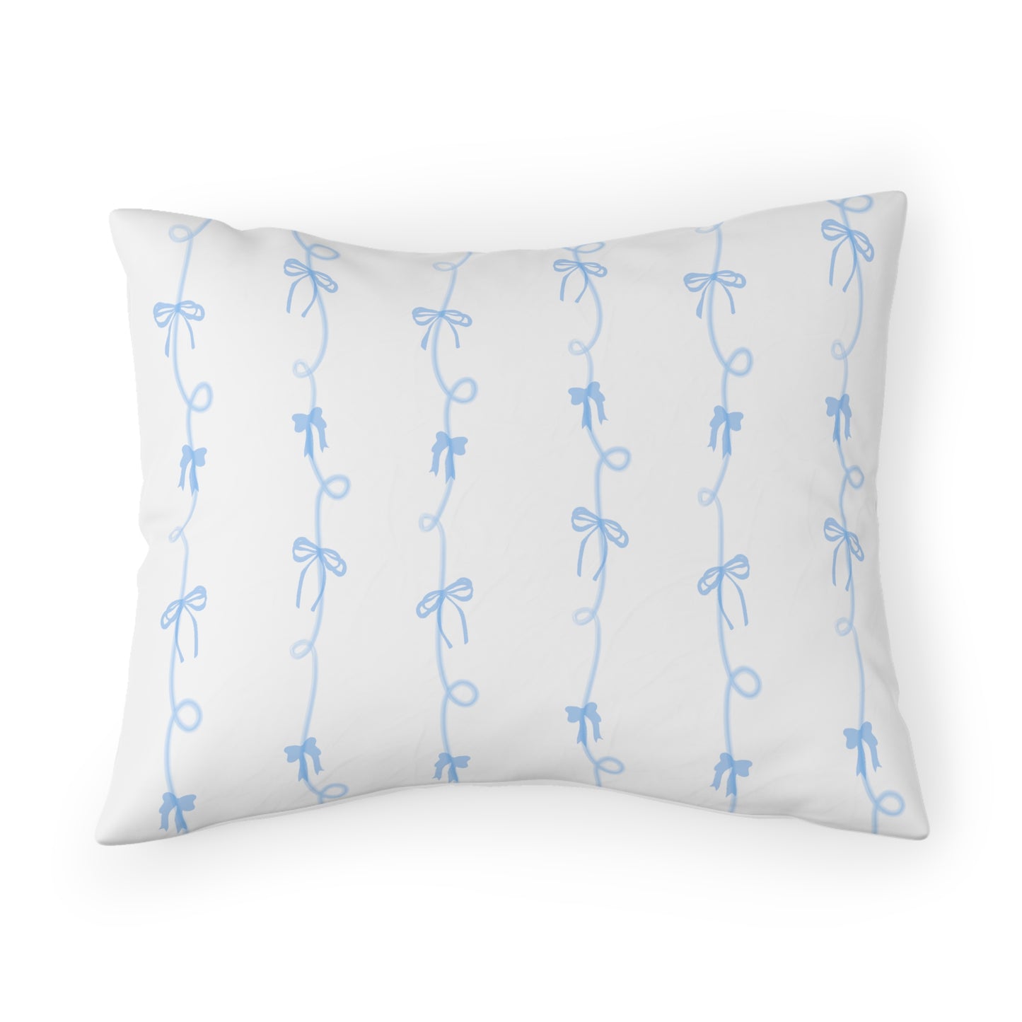 Angelic Blue Bows Pillow Sham