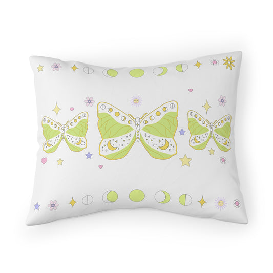 Pastel Grunge Boho Butterfly Pillow Sham