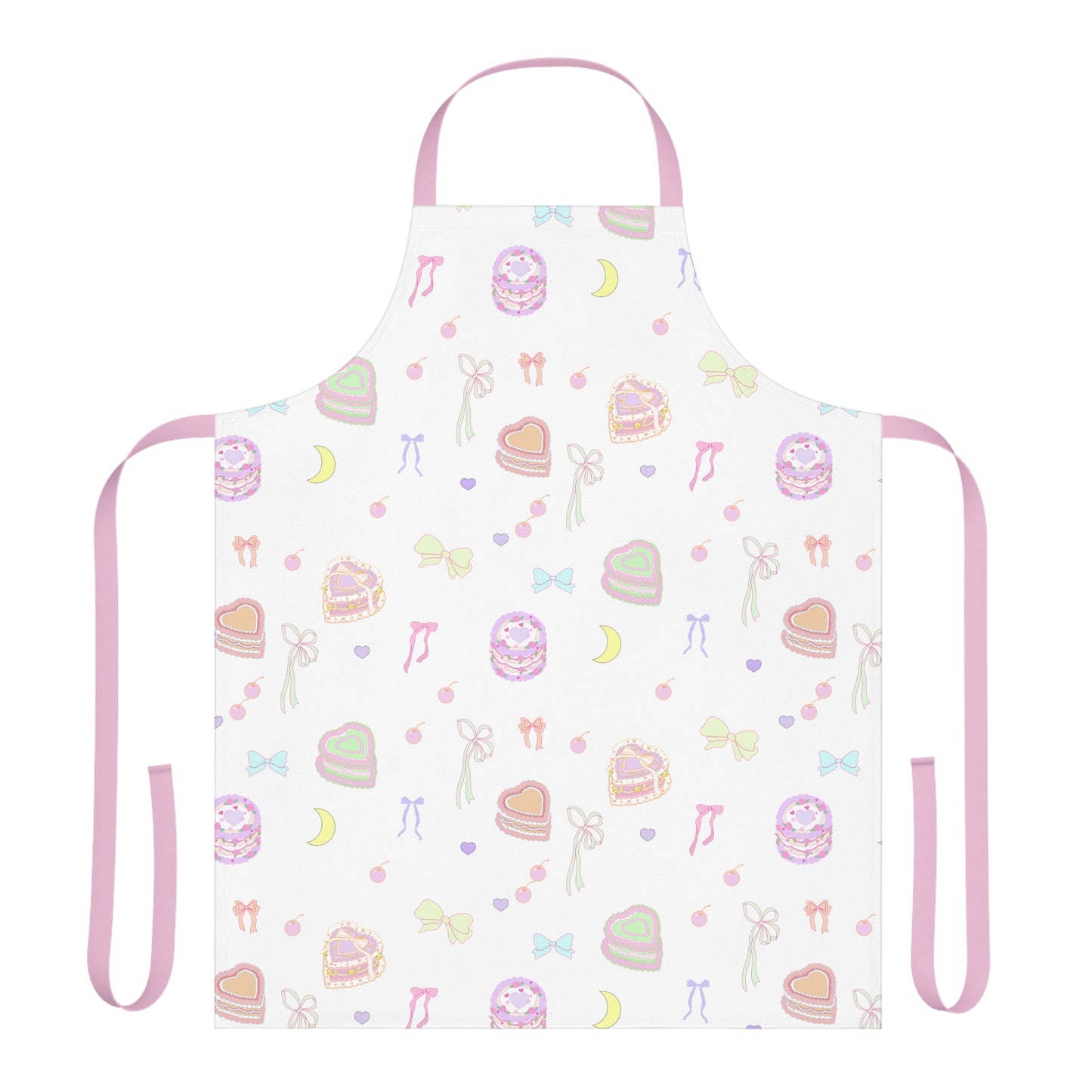 Pink Bow Pastel Cake Coquette Aesthetic Apron