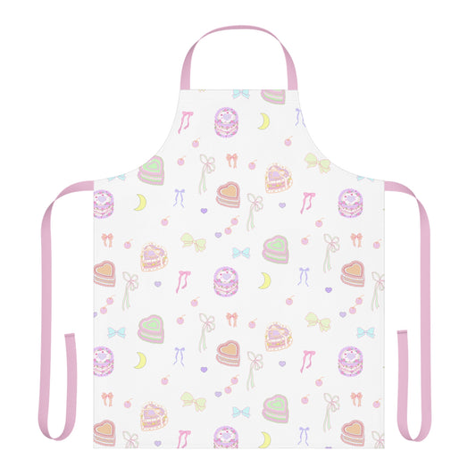 Pink Bow Pastel Cake Coquette Aesthetic Apron