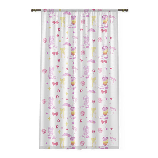 Howdy Girl aesthetic Window Curtain