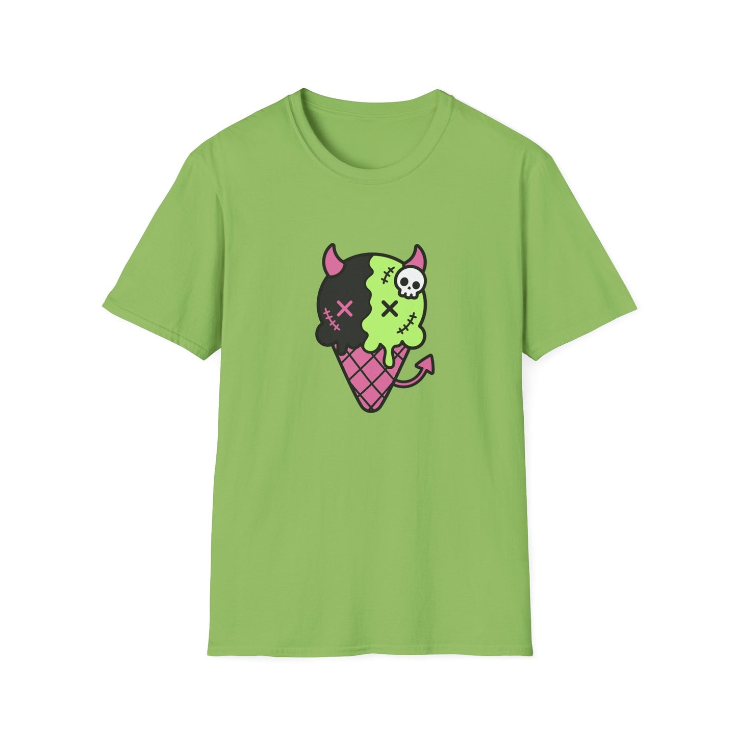 Devil Ice Cream Scene Kids Cotton Unisex Tee (XS–5XL)
