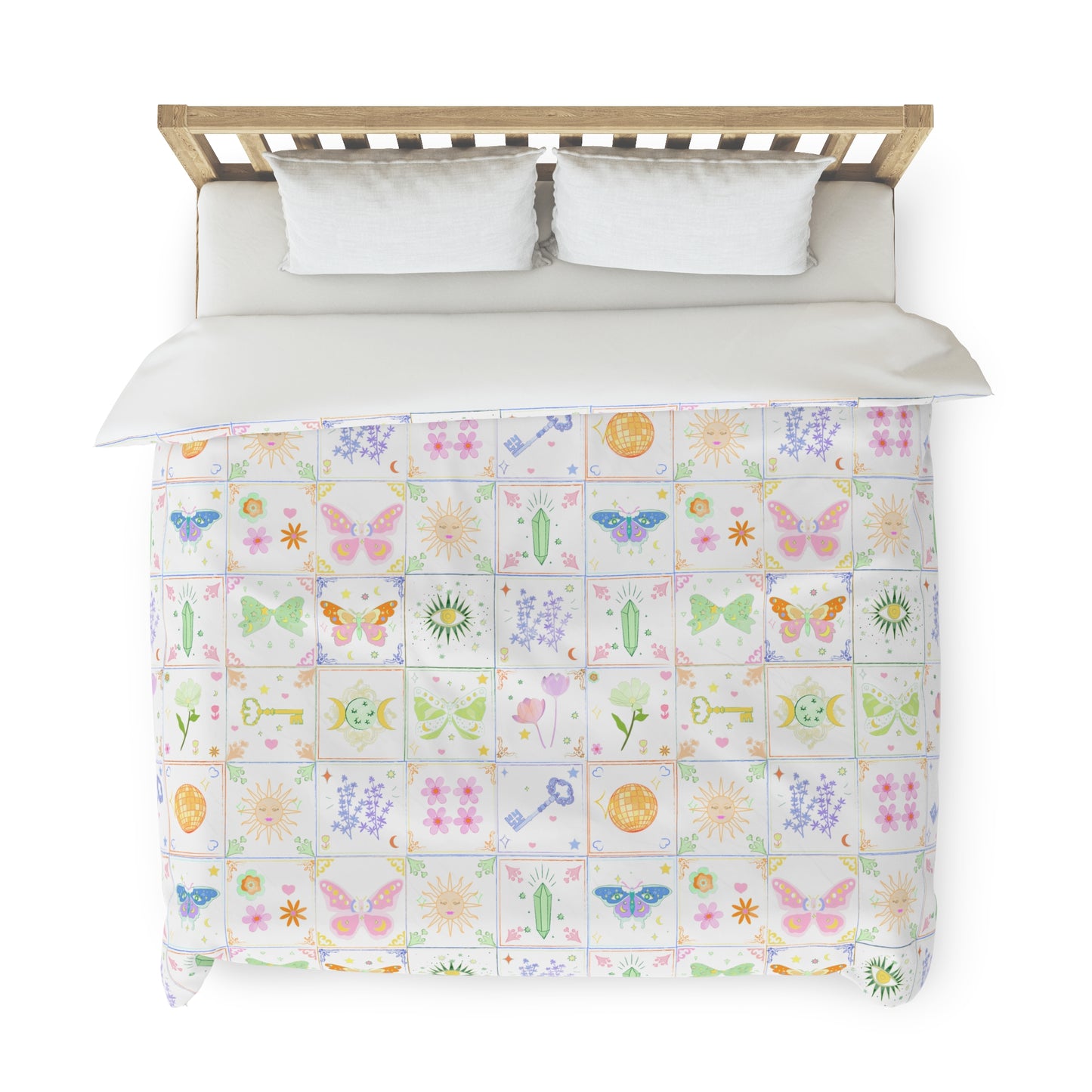 Pastel BOHO Whimsical Butterfly Duvet Cover