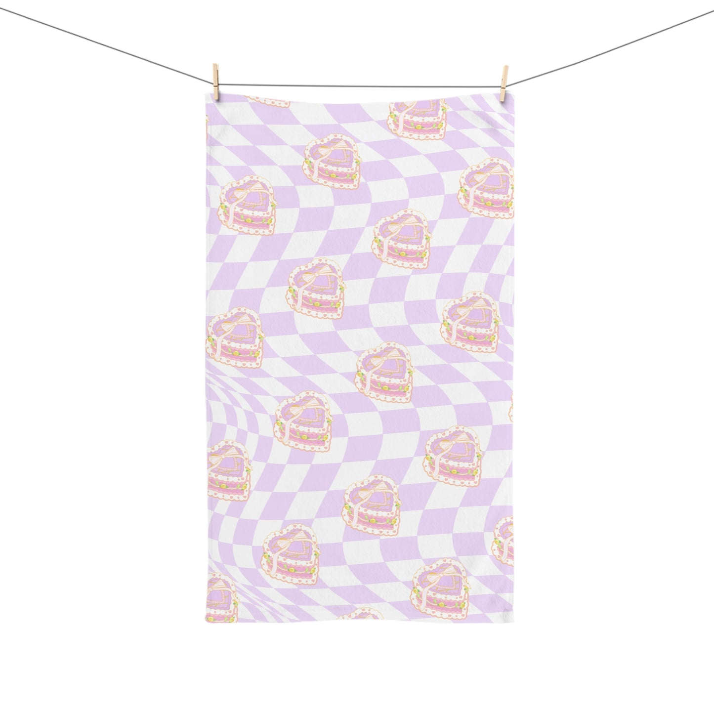 Kawaii Pastel Cake Hand Towel