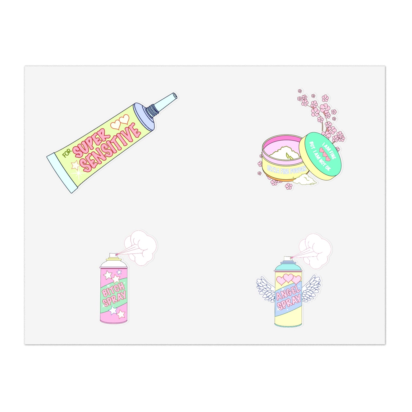 Sensitive Girl Sticker Sheets