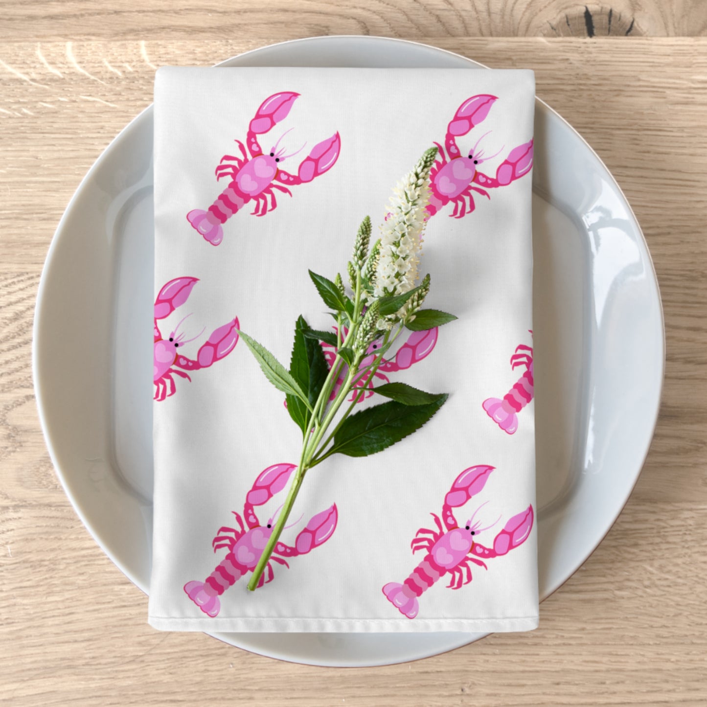 Pink lobster Napkins