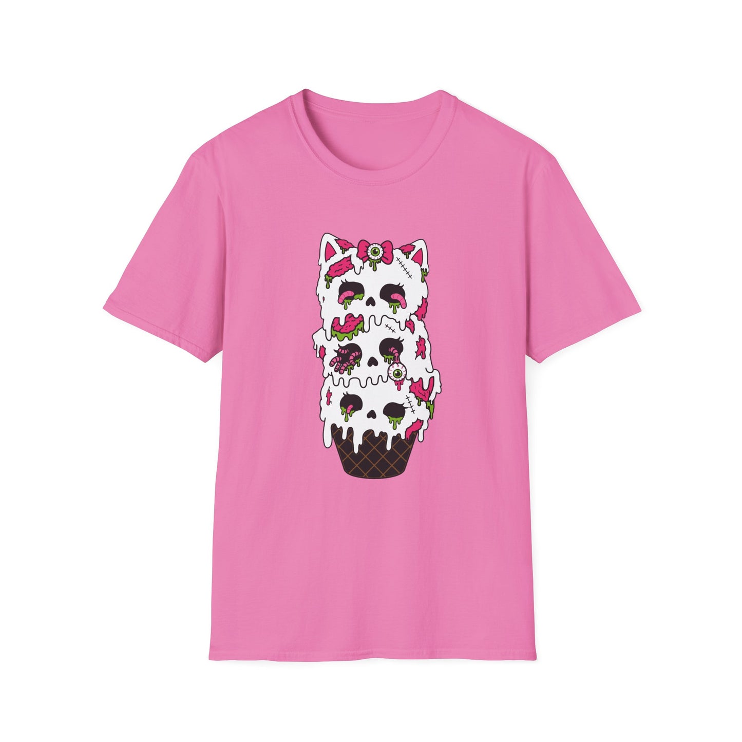 Melting Zombie Cat Ice Cream Unisex Cotton Tee (S–3XL)