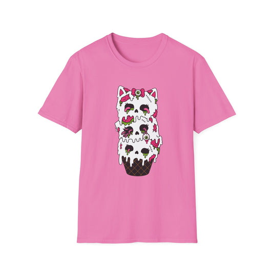 Melting Zombie Cat Ice Cream Unisex Cotton Tee (S–3XL)