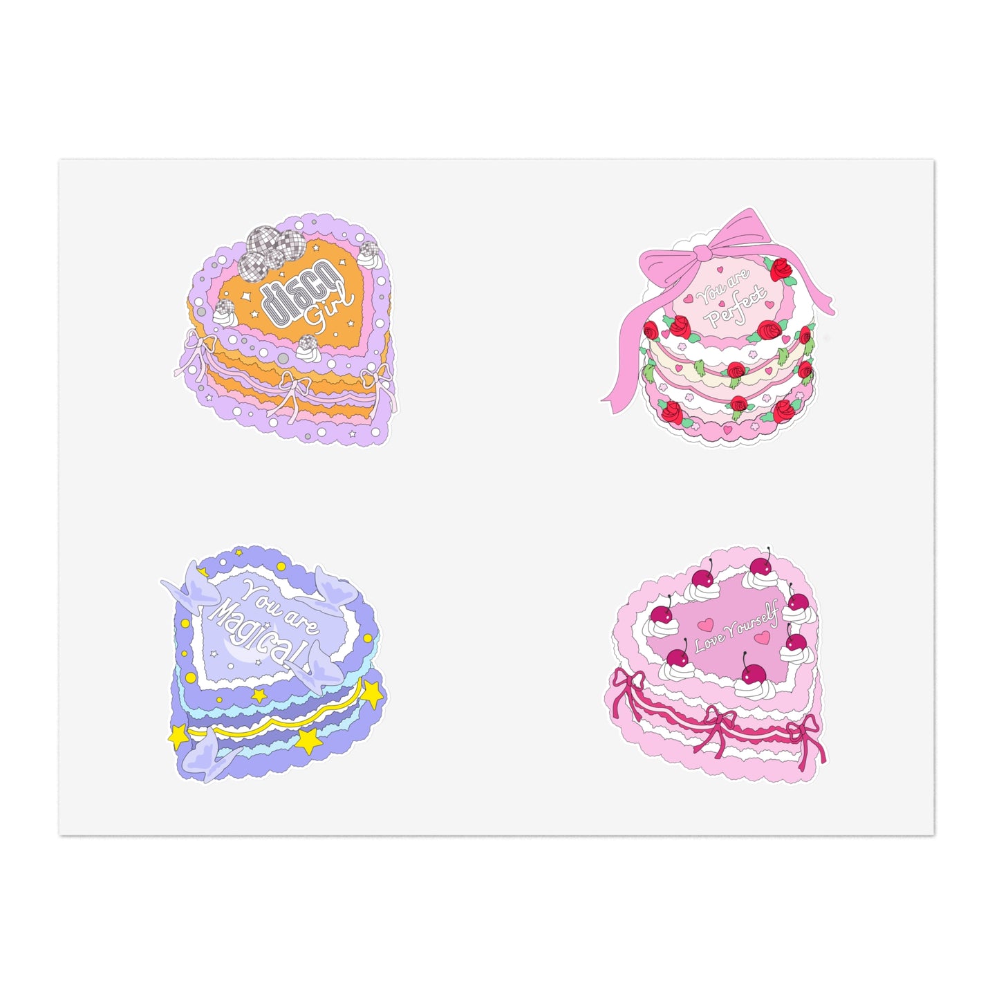 Aesthetic Vintage Cake Sticker Sheets