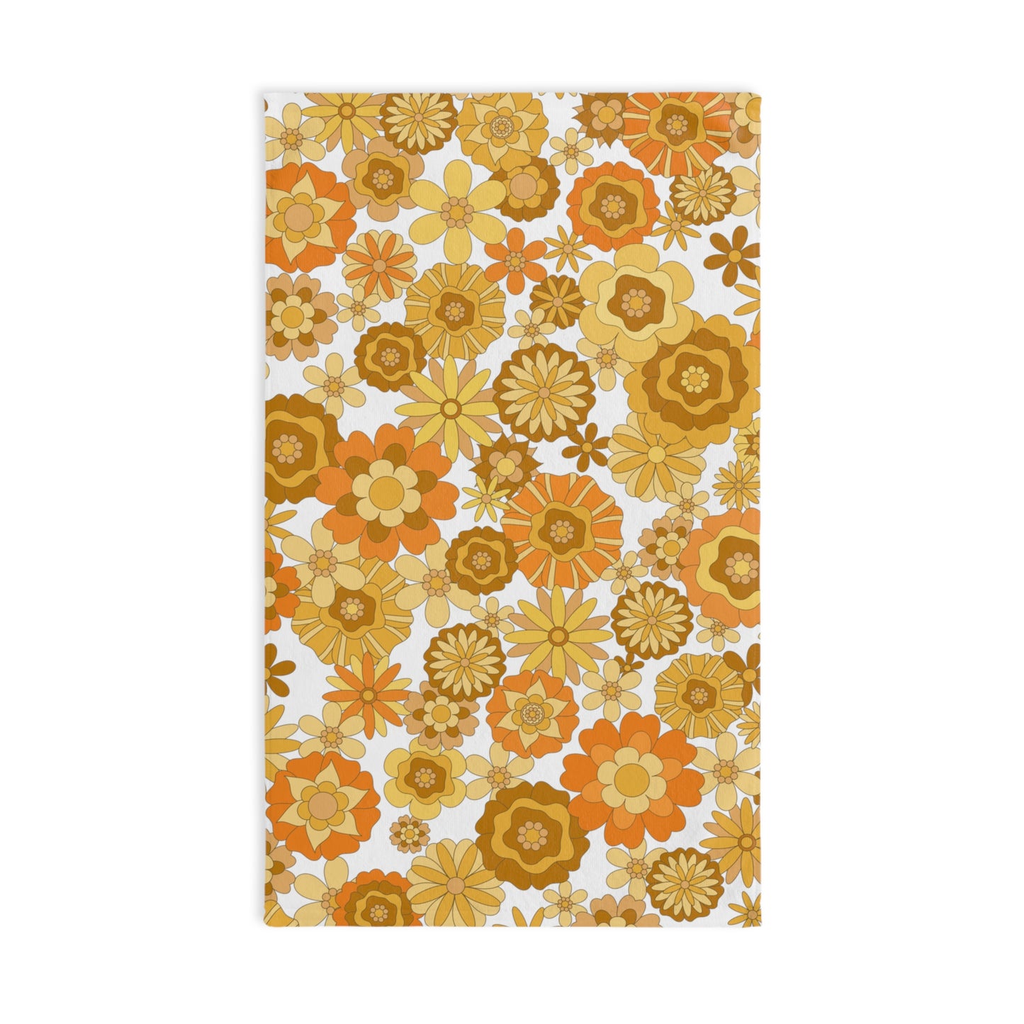 Groovy Retro 70s Vibe Flower Child Hand Towel