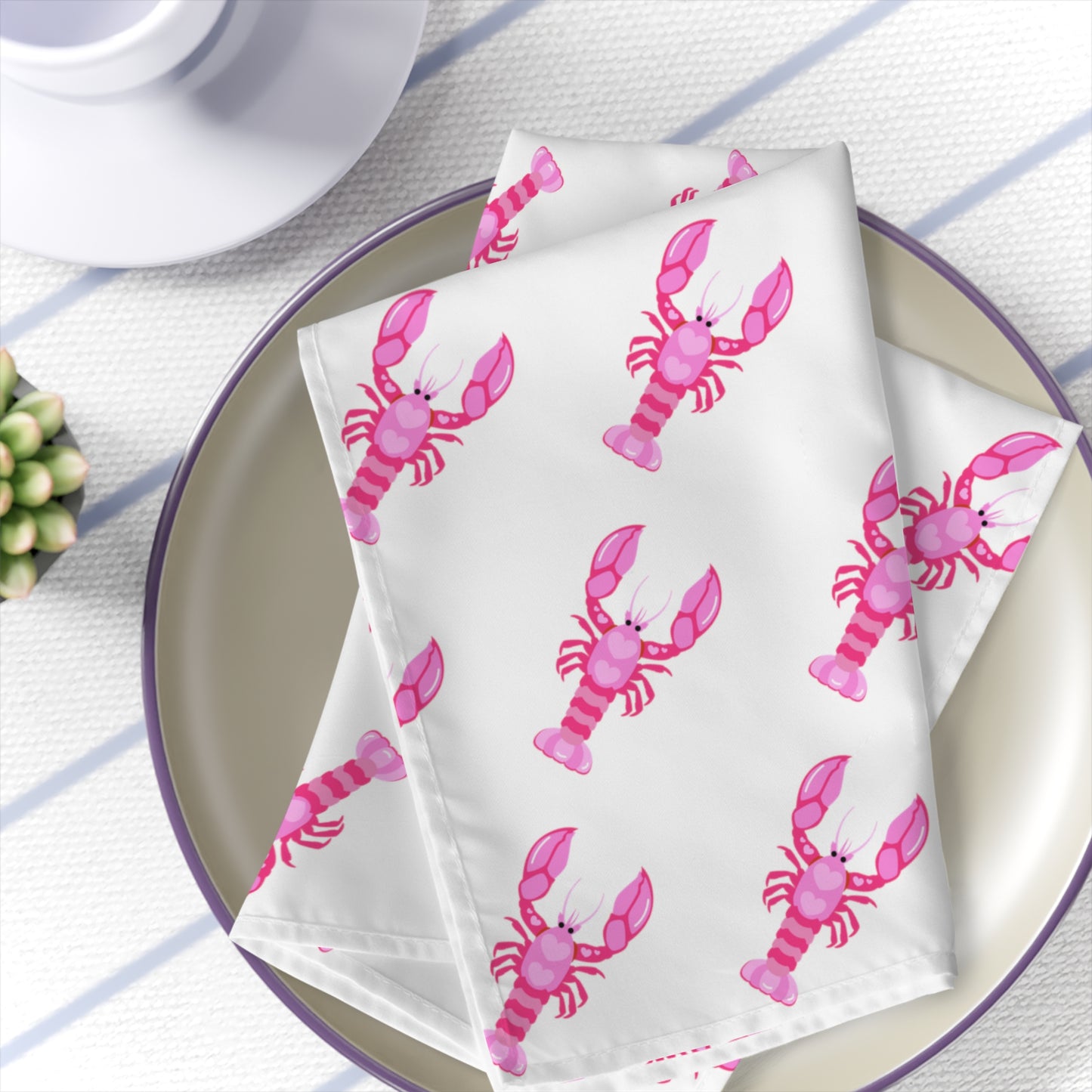 Pink lobster Napkins