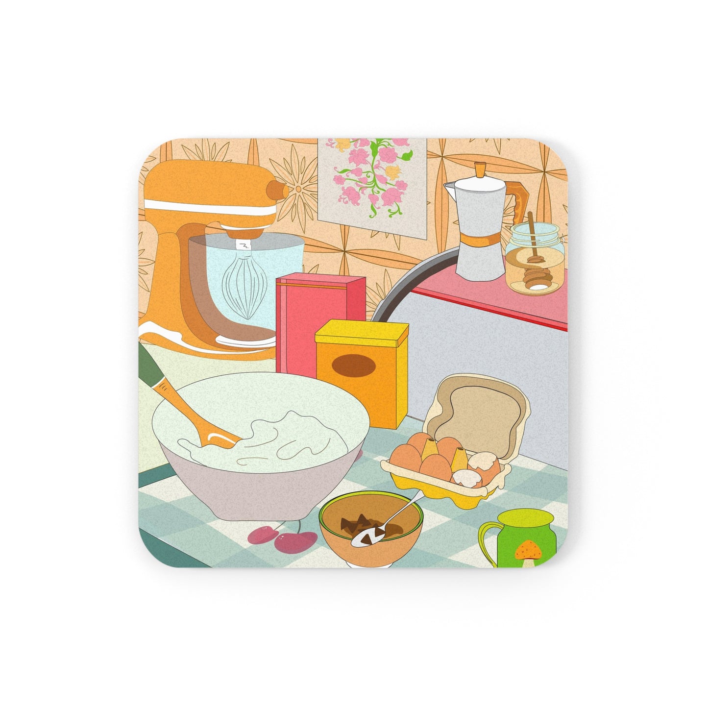 70s Retro Kitchen Coaster