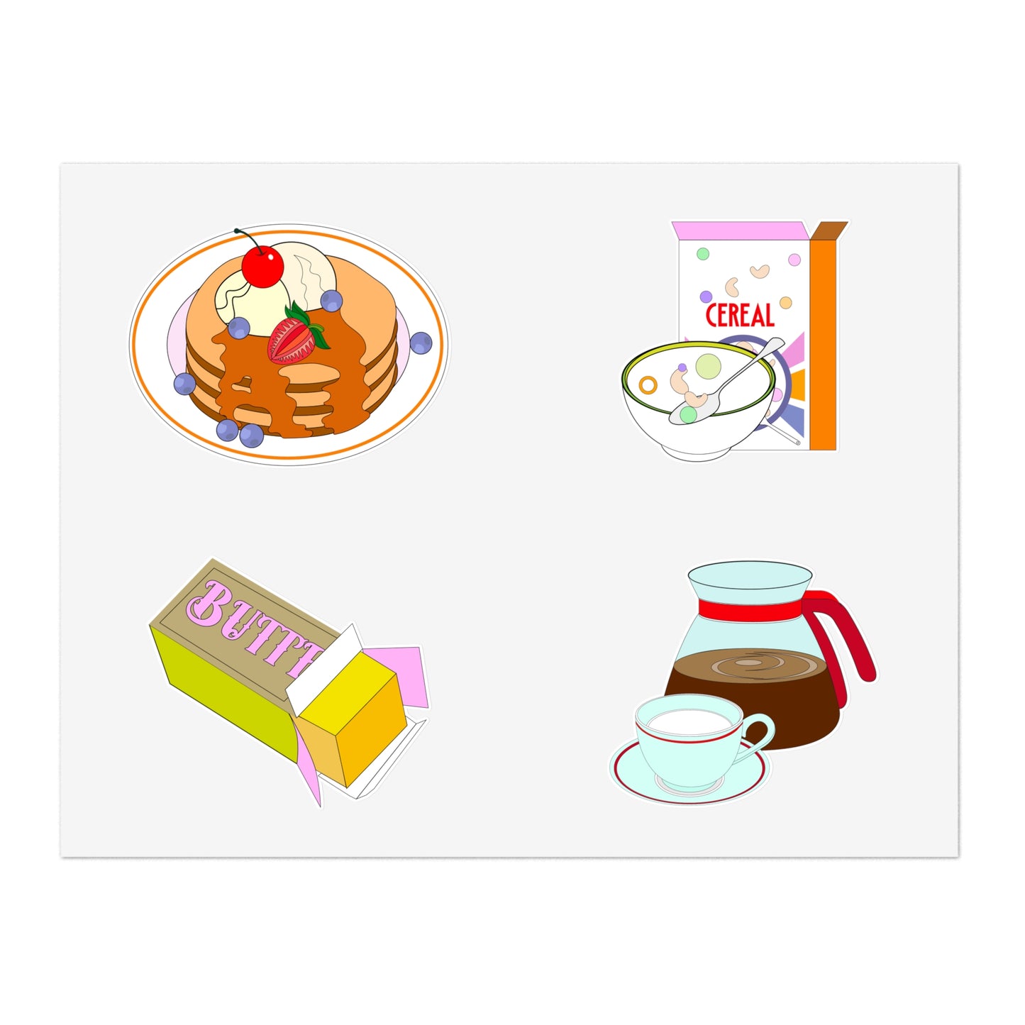 Breakfast Time Sticker Sheets