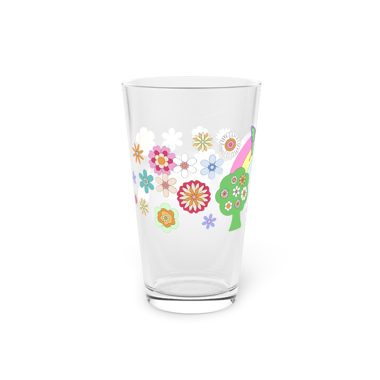 Retro Flower Sweet Dream Pint Glass