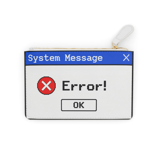Frutiger Aero System Error Mini Clutch Bag – Retro Computer Aesthetic