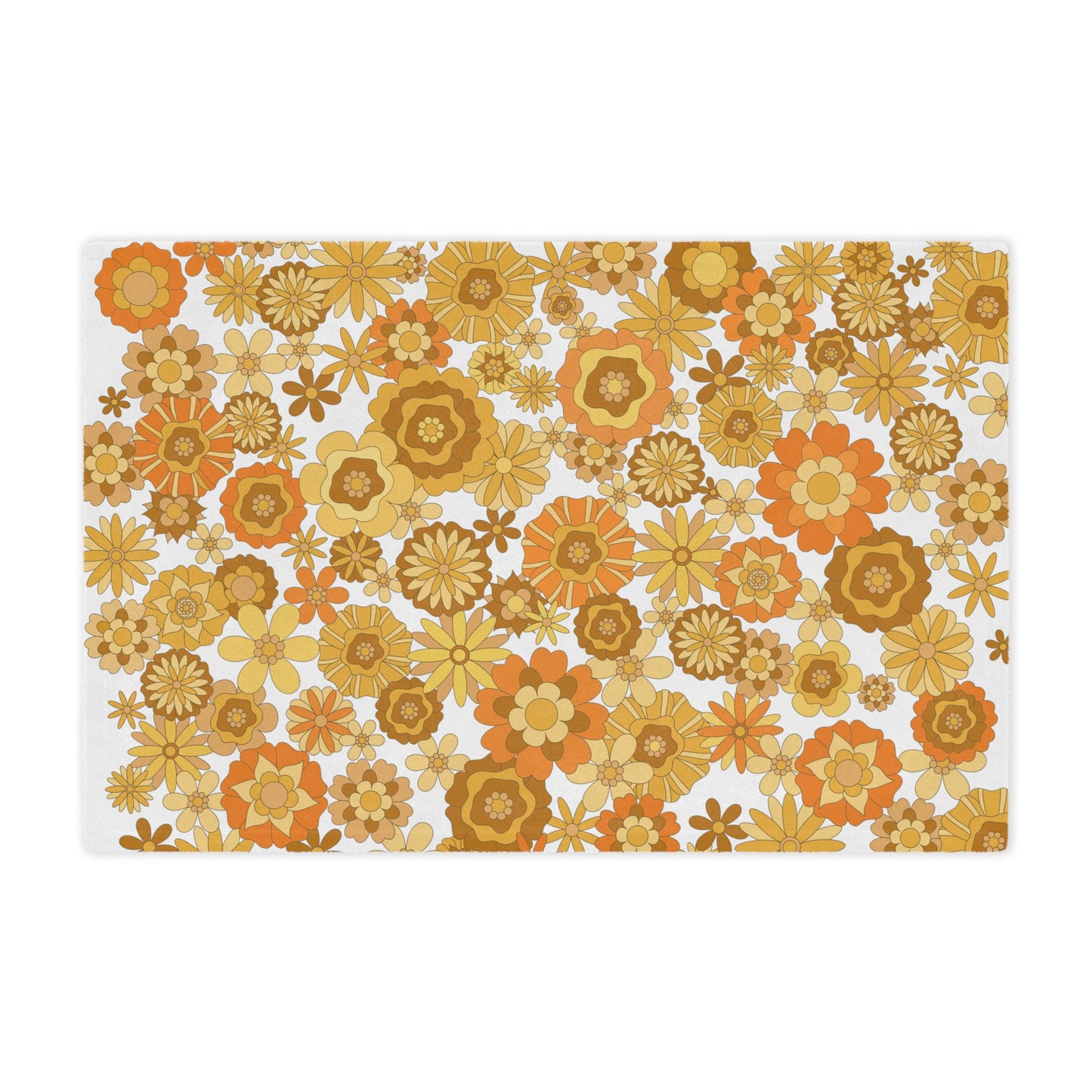 Groovy Retro 70s Vibe Flower Child Blanket