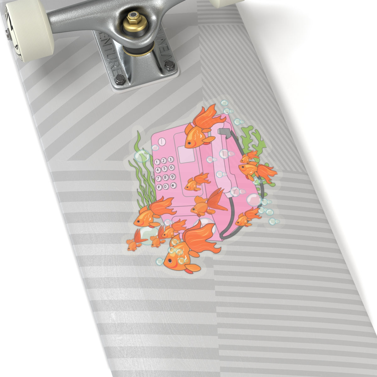 Dreamy Goldfish Phone booth Kiss-Cut Stickers