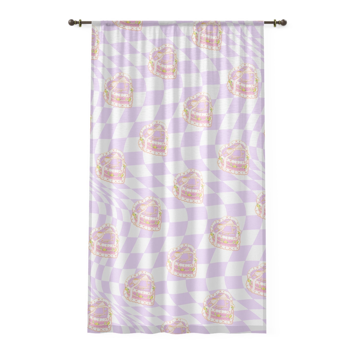 Kawaii Pastel Cake Window Curtain