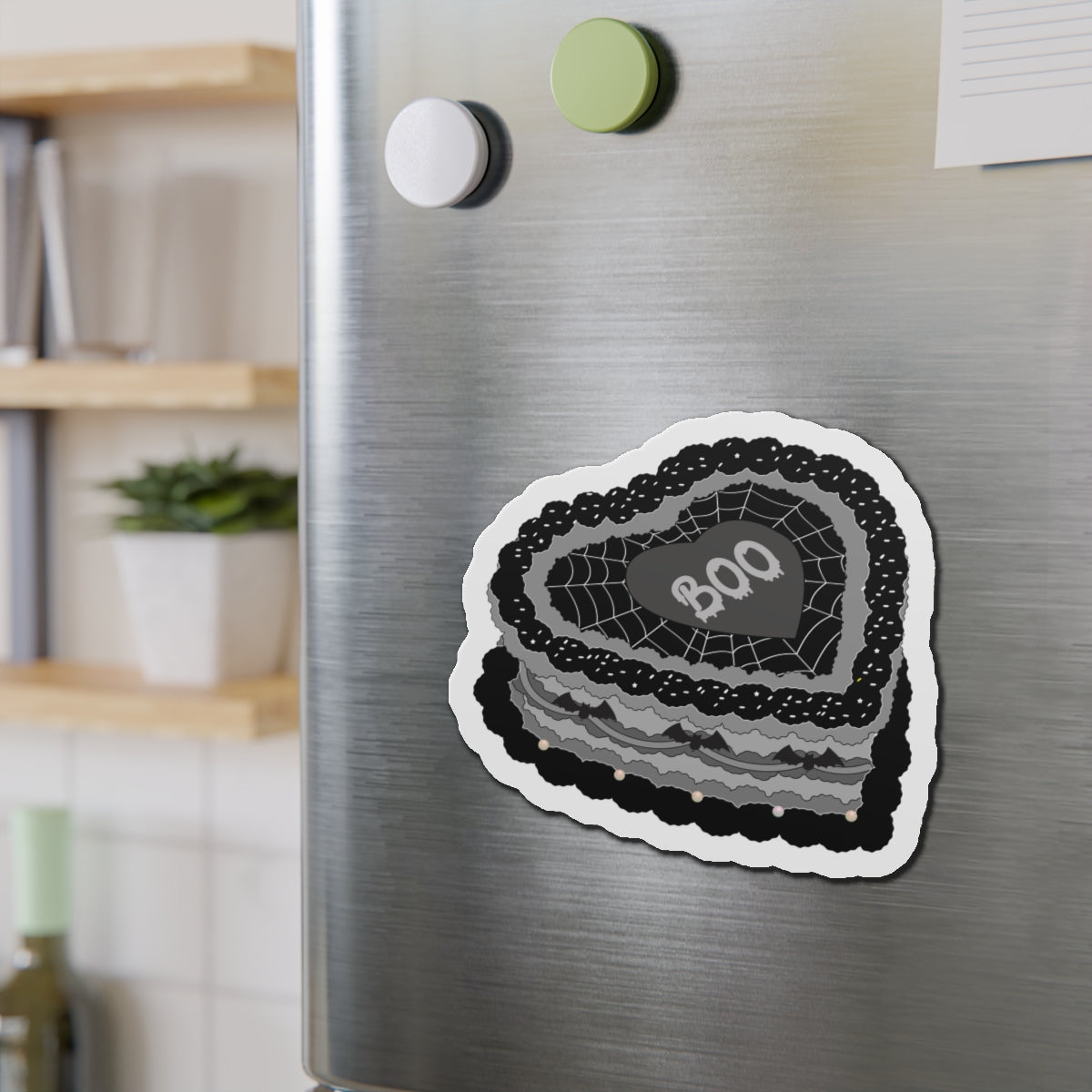 Kawaii Goth BOO Cake Magnets