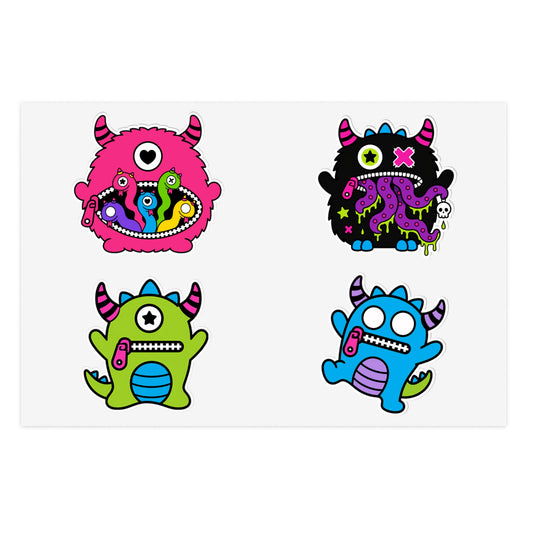 Sheppy Zippy Monster Family Vinyl Sticker Sheet