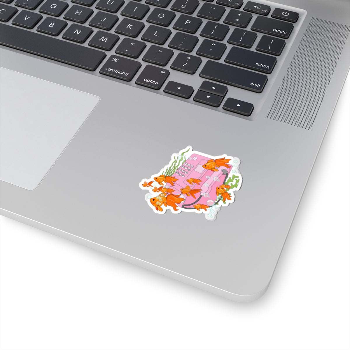 Dreamy Goldfish Phone booth Kiss-Cut Stickers