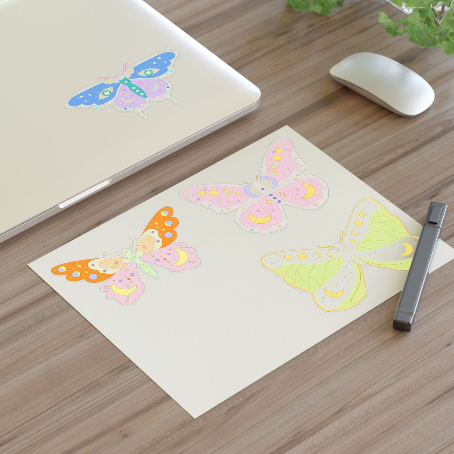 Pastel Kawaii Grunge Butterfly Sticker Sheets