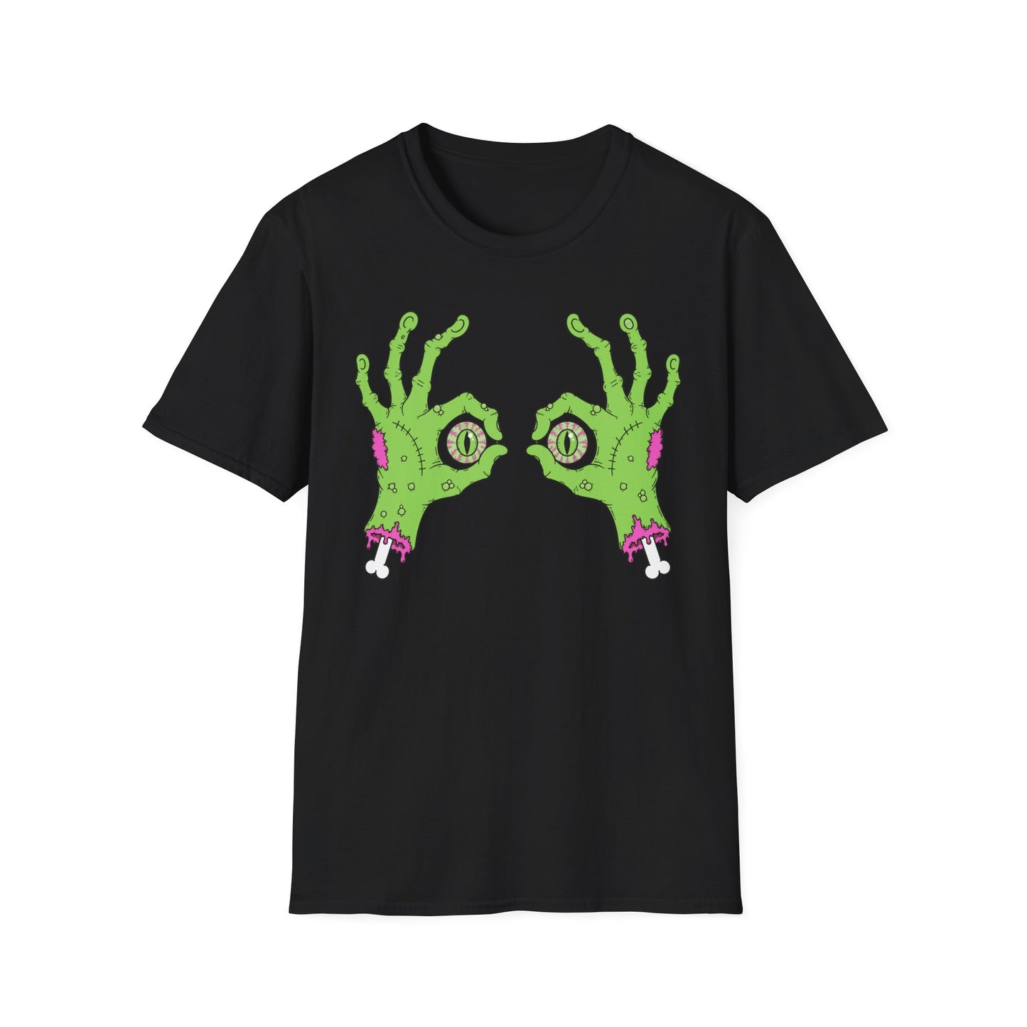 Alien Eyeball Zombie Hands Cotton Unisex T-Shirt (XS–5XL)