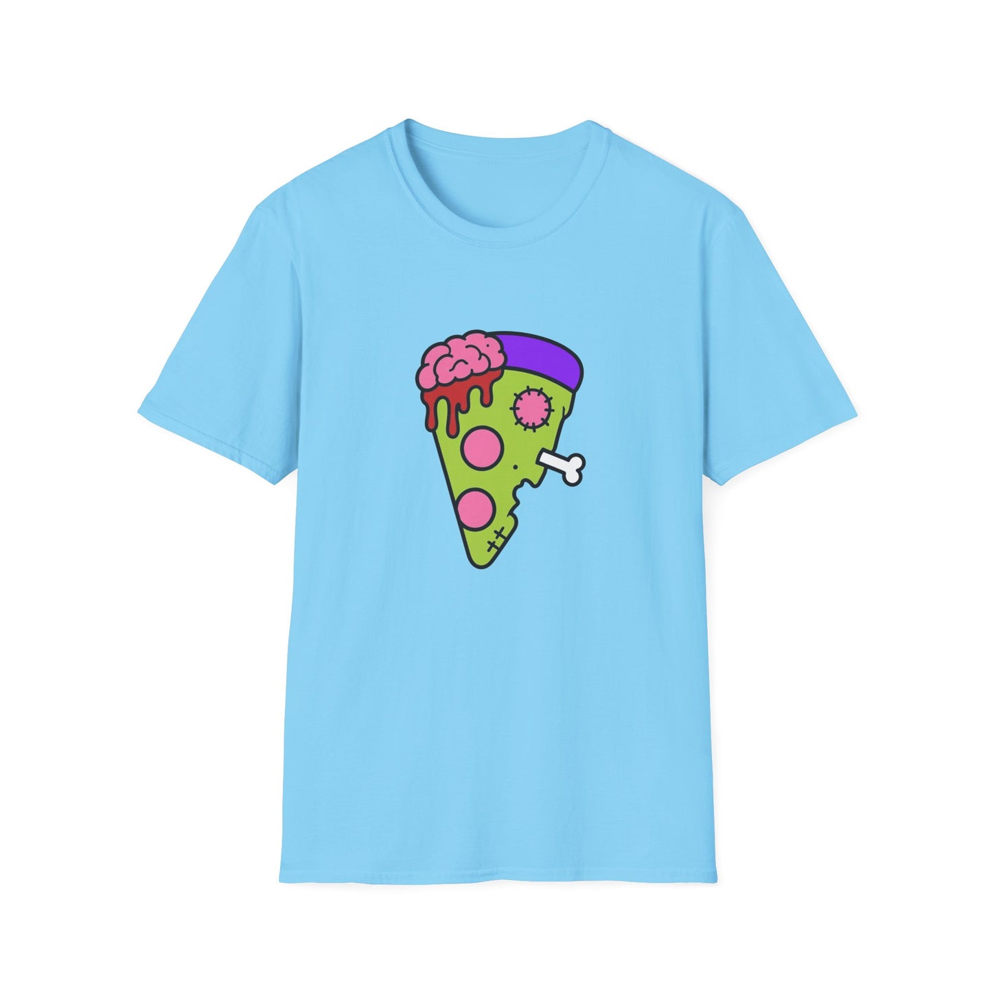 Zombie Pizza Scene Kids Cotton Unisex Tee (XS–5XL)