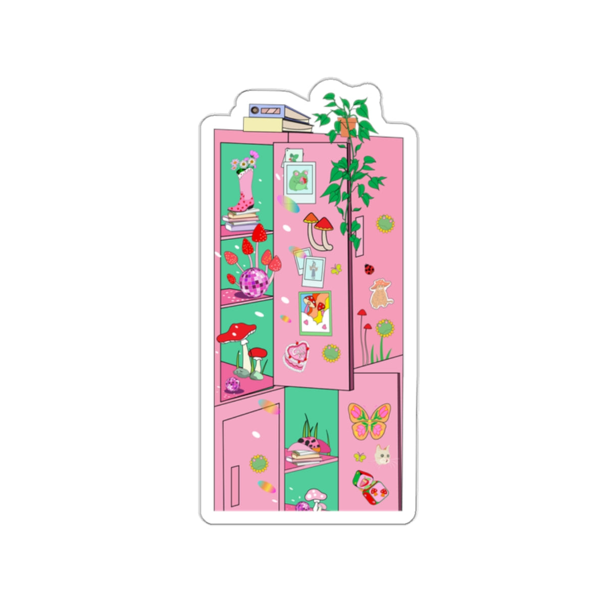 Pinky Shoomate Locker Room Kiss-Cut Stickers