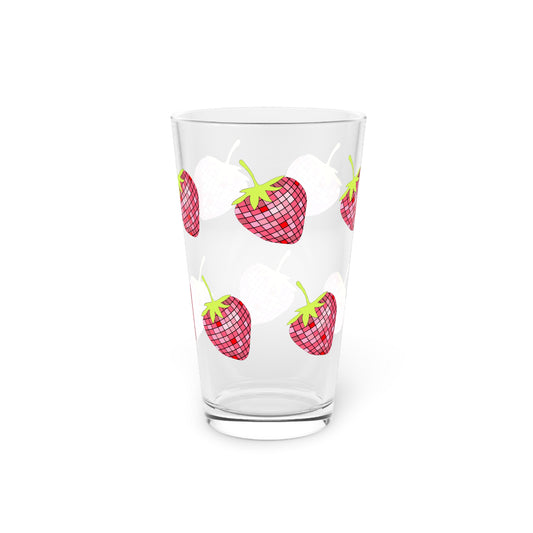 DISCO Strawberry Pint Glass, 16oz