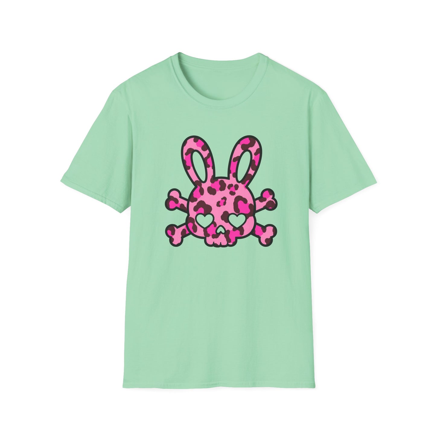 Leopard Bunny Skull Cotton Unisex T-Shirt (S to 3XL)