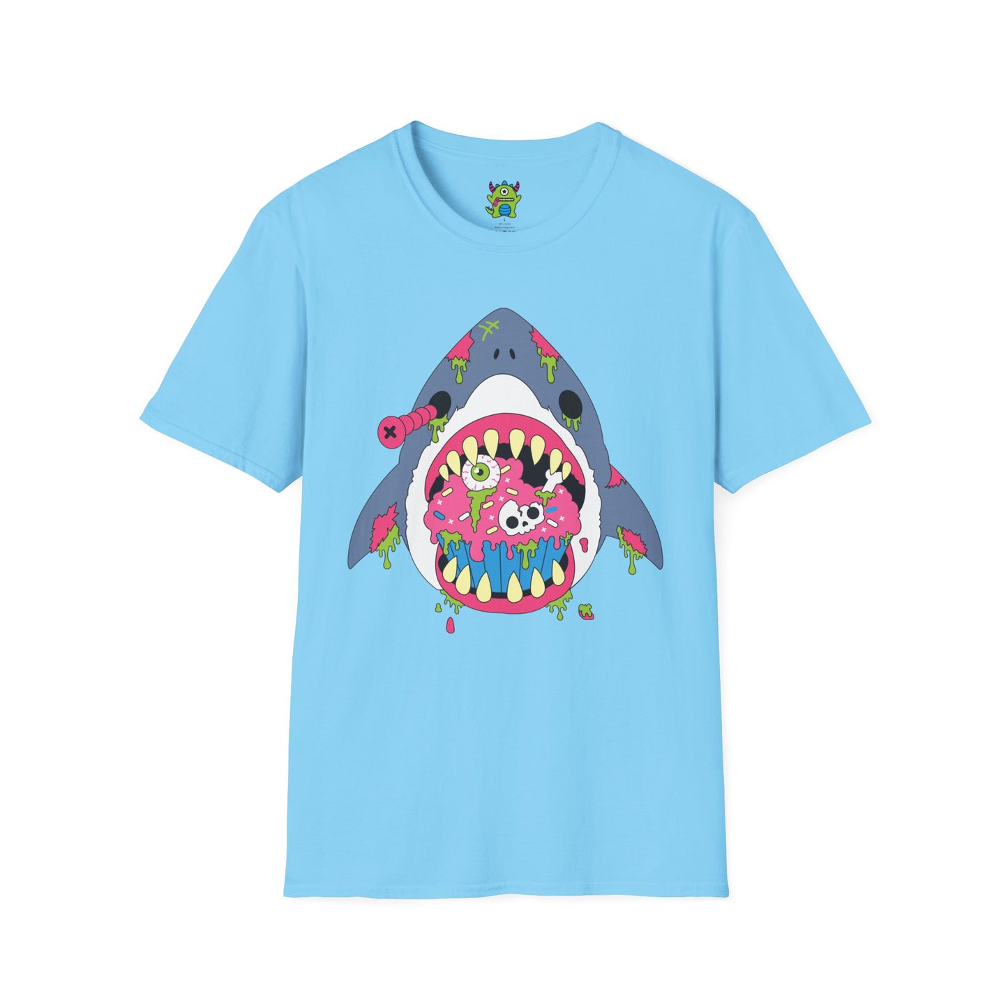 Zombie Shark Graphic Tee — Creepy Cute Monster Shark T‑Shirt