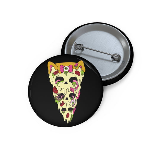 Zombie Kitty Pizza Pin Button – Creepy Cutegore Badge