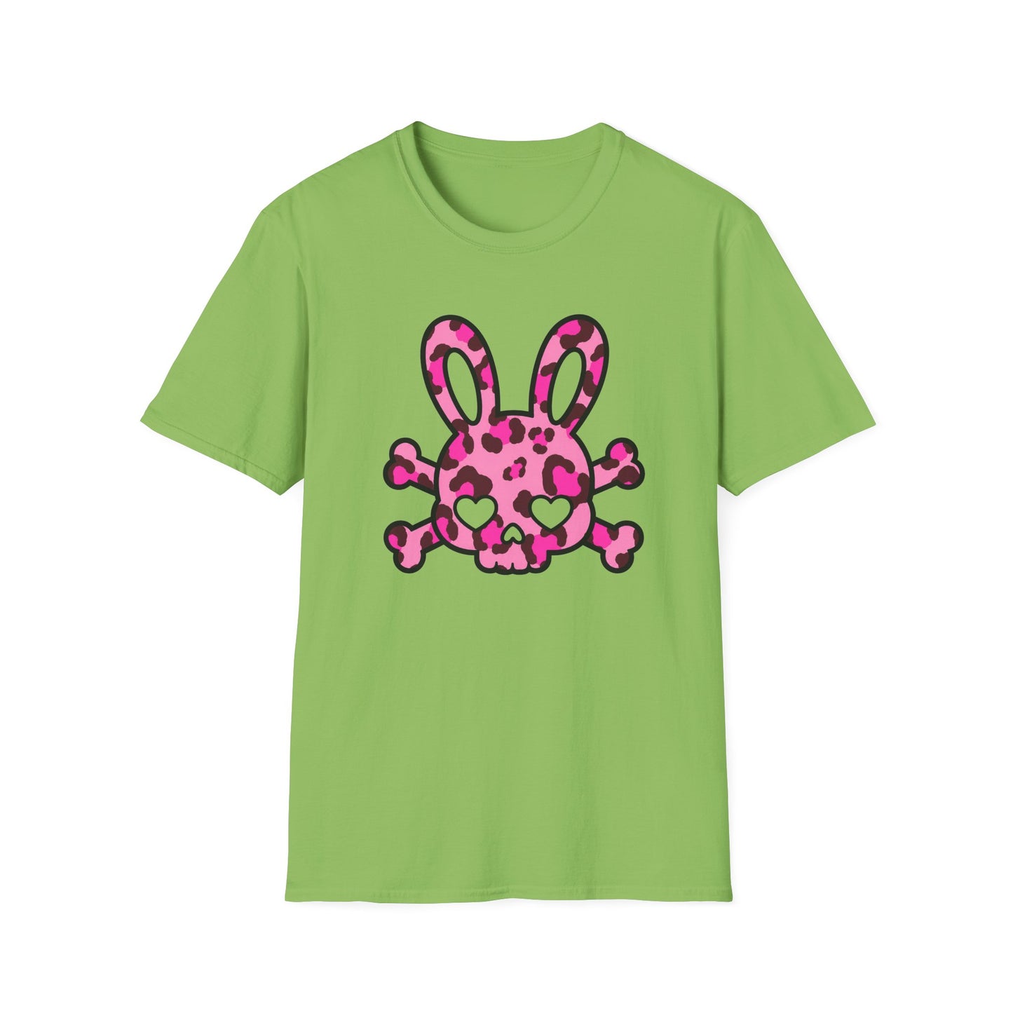 Leopard Bunny Skull Cotton Unisex T-Shirt (S to 3XL)