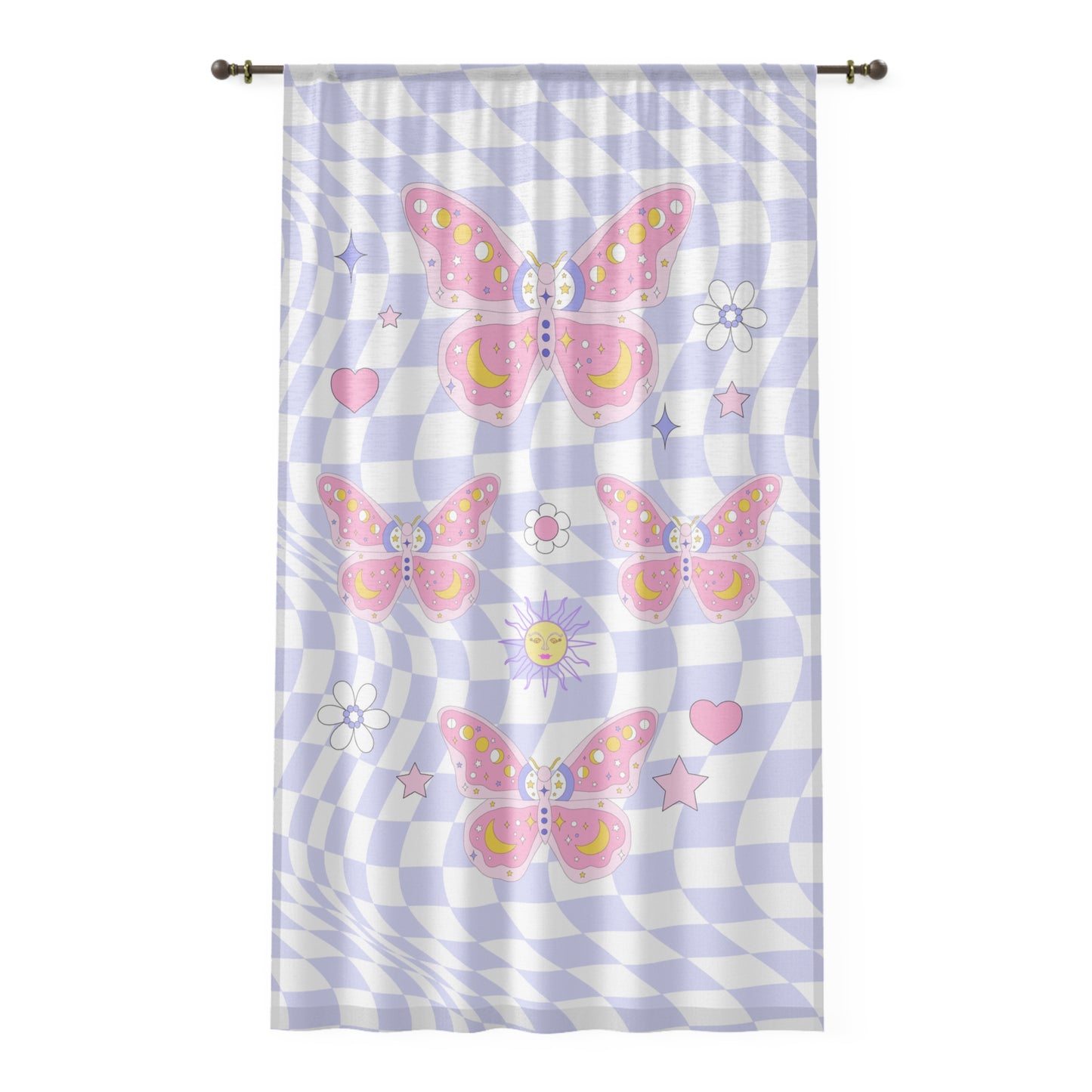 KawaII Pastel Soft Grunge Butterfly Curtain