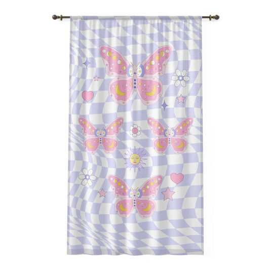 KawaII Pastel Soft Grunge Butterfly Curtain