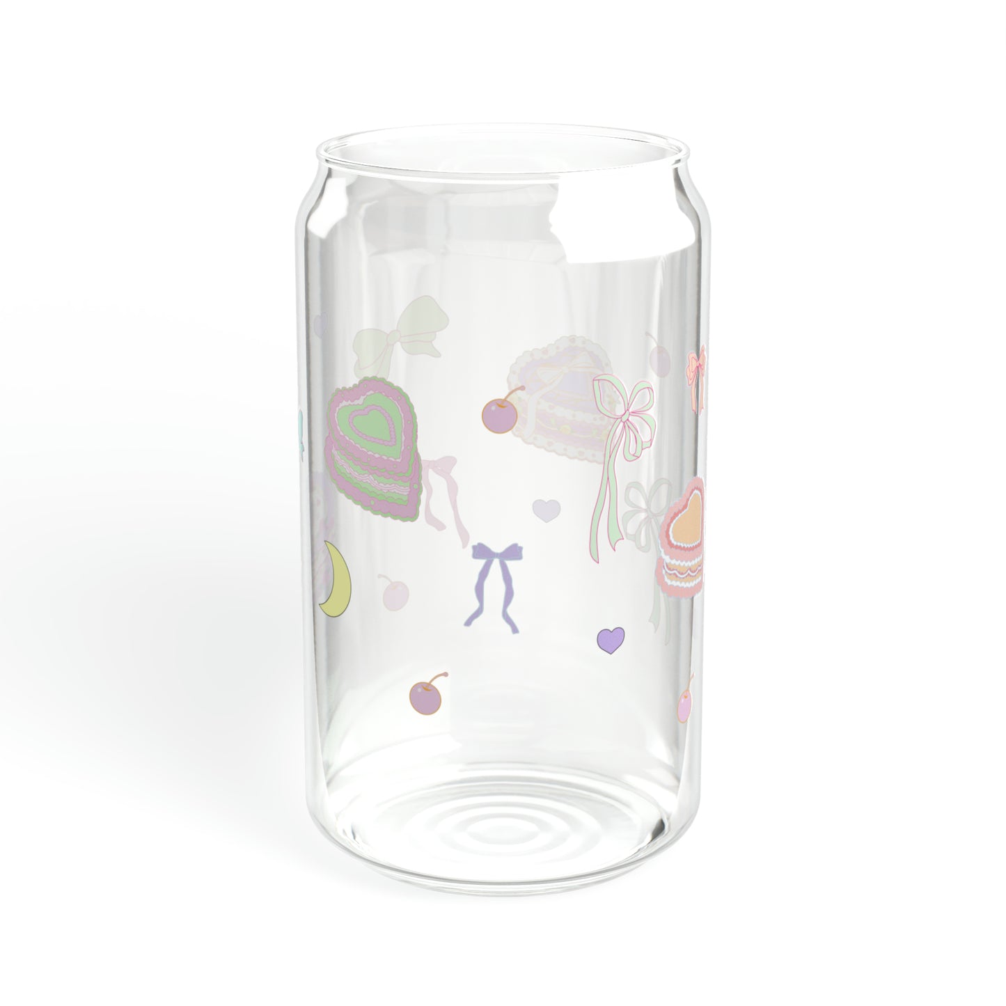 Pastel Aesthetic Cake Sipper Glass, 16oz