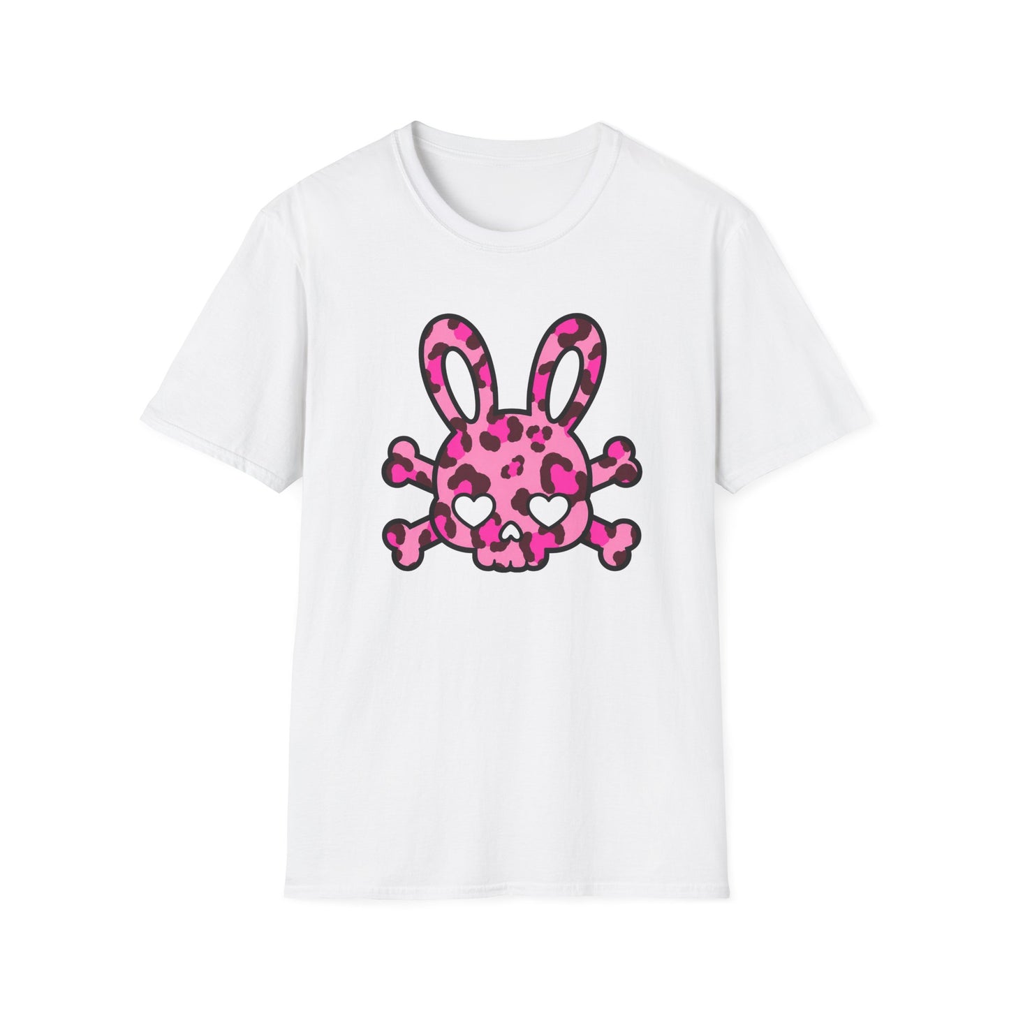 Leopard Bunny Skull Cotton Unisex T-Shirt (S to 3XL)