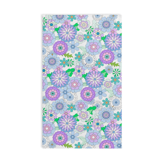 Retro Flower Child Hand Towel