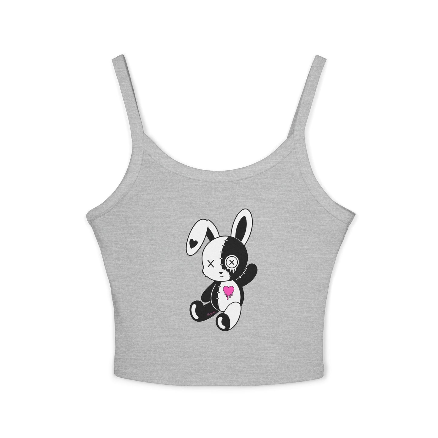 Bunny Plush Heart Crop Tank