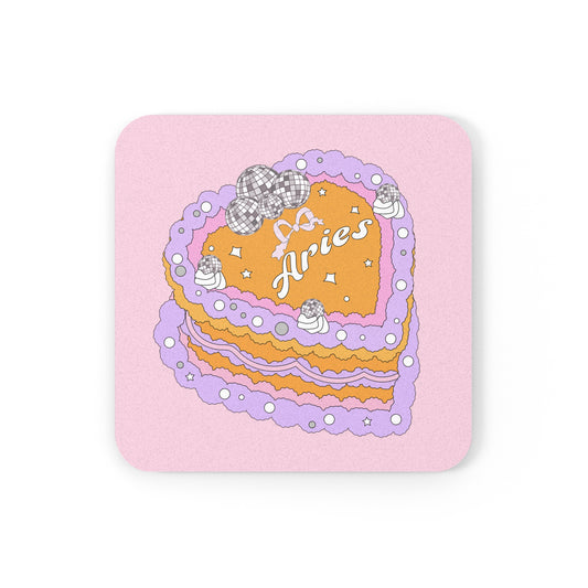 Zodiac Cake Series Aries Coaster